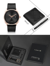 OVERFLY Tomi Mens Luxury Analog Watch with Wallet & Pen Combo Set For Men