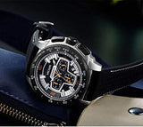 MEGIR Sports Chronograph Watch For-Men(NOW IN INDIA)-2056-Silver