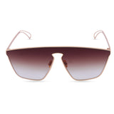 Muscle Unisex Sunglasses (66126-Grey-Gold)
