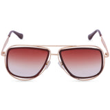 New Stylish Oversize Unisex Sunglasses (6629-Gold-Brown)
