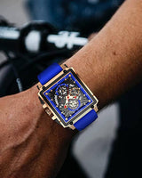 OVERFLY LIGE Mens Watch Analog Chronograph Square Dial wrist Watch for Men