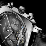 AILANG Mens Watch Automatic Chronograph Mechanical Skeleton Luxury wrist Watc For Men