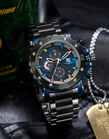 T5 Mens Analog Chronograph Luxury Watch with Blue Dial with Blue Strap Wrist Watch For Men