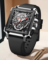 OVERFLY LIGE Mens Watch Analog Chronograph Square Dial wrist Watch for Men