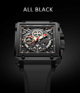 OVERFLY LIGE Mens Watch Analog Chronograph Square Dial wrist Watch for Men