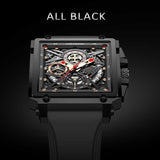 OVERFLY LIGE Mens Watch Analog Chronograph Square Dial wrist Watch for Men