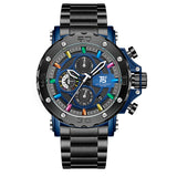 T5 Mens Analog Chronograph Luxury Watch with Blue Dial with Blue Strap Wrist Watch For Men