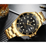 OVERFLY TEVISE Automatic Skeleton Mechanical Luxury Watch for Men (T801-Gold)