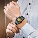 OVERFLY TEVISE Automatic Chronograph Luxury Watch for Men (9005-T-All Black)