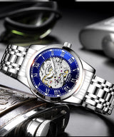 OVERFLY TEVISE Automatic Chronograph Luxury Watch for Men (9005-T-Blue)