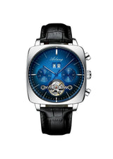 AILANG Analog Automatic Mechanical Luxury Multifunction Mens Watch With Blue Dial & Black strap wrist Watch For Men