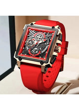 OVERFLY LIGE Mens Watch Analog Chronograph Square Dial wrist Watch for Men