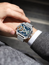 POEDAGAR Mens Dual Time Chronograph Luxury Watch Wrist Watch For Men Analog-Digital Watch