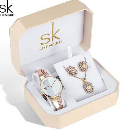 OVERFLY SHENGKE Analog Watch with Jewellery Combo Set For Ladies(K0062)