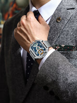 POEDAGAR Mens Dual Time Chronograph Luxury Watch Wrist Watch For Men Analog-Digital Watch