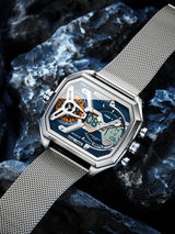 POEDAGAR Mens Dual Time Chronograph Luxury Watch Wrist Watch For Men Analog-Digital Watch