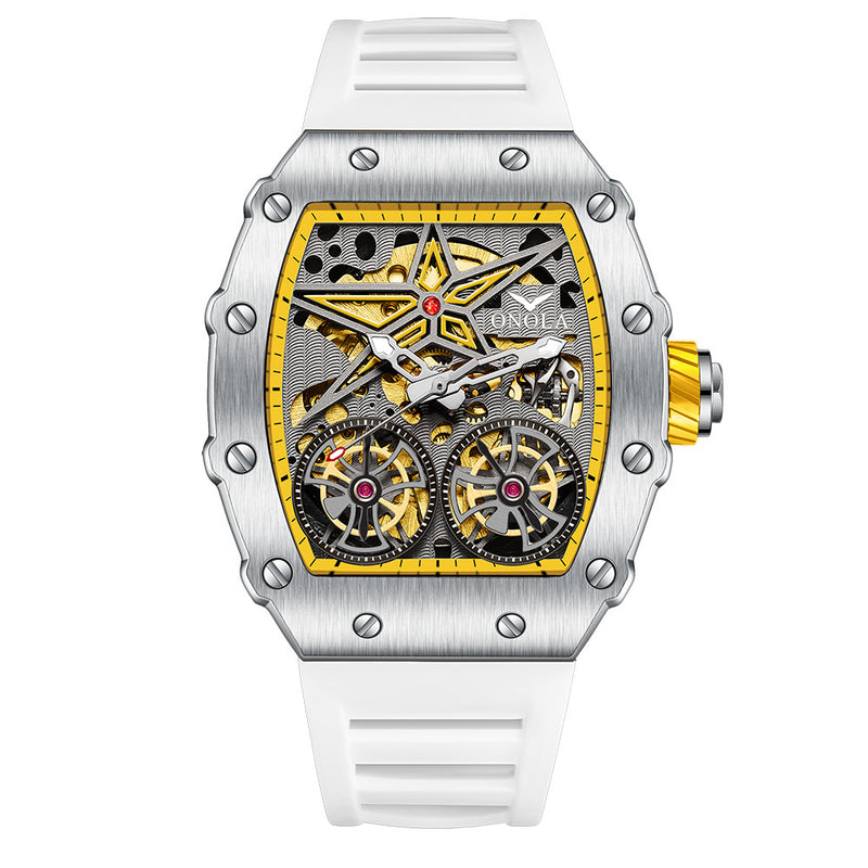 VERFLY Onola Double Tourbillon Automatic Skeleton Mechanical Flywheel Unique Dial Luxury Men's Watch (NOW IN INDIA)