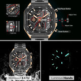 MEGIR Men's Watch Analog Chronograph Luxury with Red Neto Strap wrist Watch For Men