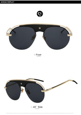 Diatona UV Protected Unisex Sunglasses(58JW013-Black-Gold)
