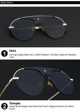 Diatona UV Protected Unisex Sunglasses(58JW013-Black-Gold)