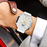 OVERFLY LIGE Luxury Square Dial Men's Analog Chronograph Watch (NOW IN INDIA)-White