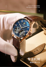 AILANG Mens Watch Automatic Chronograph Mechanical Skeleton Luxury wrist Watc For Men