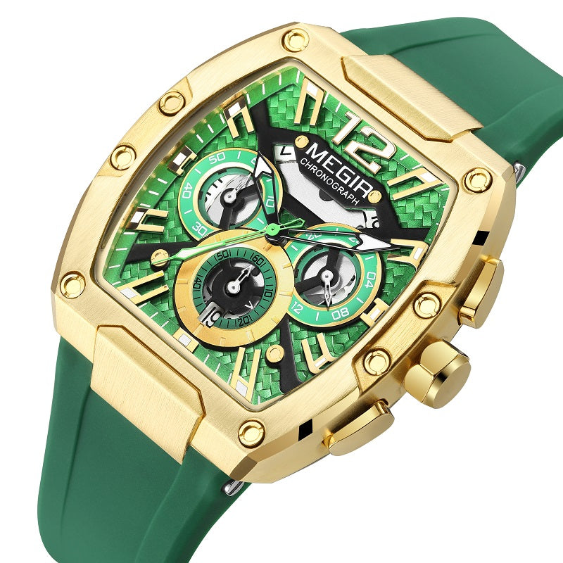 MEGIR Analog Chronograph with Date Display Military Analog Men's Watch(8112-Green)