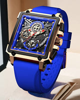 OVERFLY LIGE Mens Watch Analog Chronograph Square Dial wrist Watch for Men