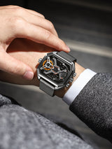 POEDAGAR Mens Dual Time Chronograph Luxury Watch Wrist Watch For Men Analog-Digital Watch