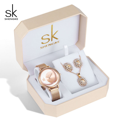 OVERFLY SHENGKE Analog Watch with Jewellery Luxury Combo Set For Women (K0088)