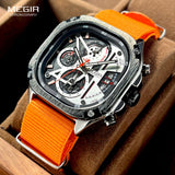 MEGIR Analog Chronograph Luxury Men's Watch (With Extra Nylon Stap)