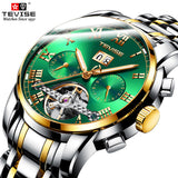 OVERFLY TEVISE Automatic Chronograph Luxury Watch for Men (T9005-Green)