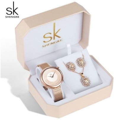 OVERFLY SHENGKE Analog Watch with Jewellery Combo Set For Ladies(K0094)