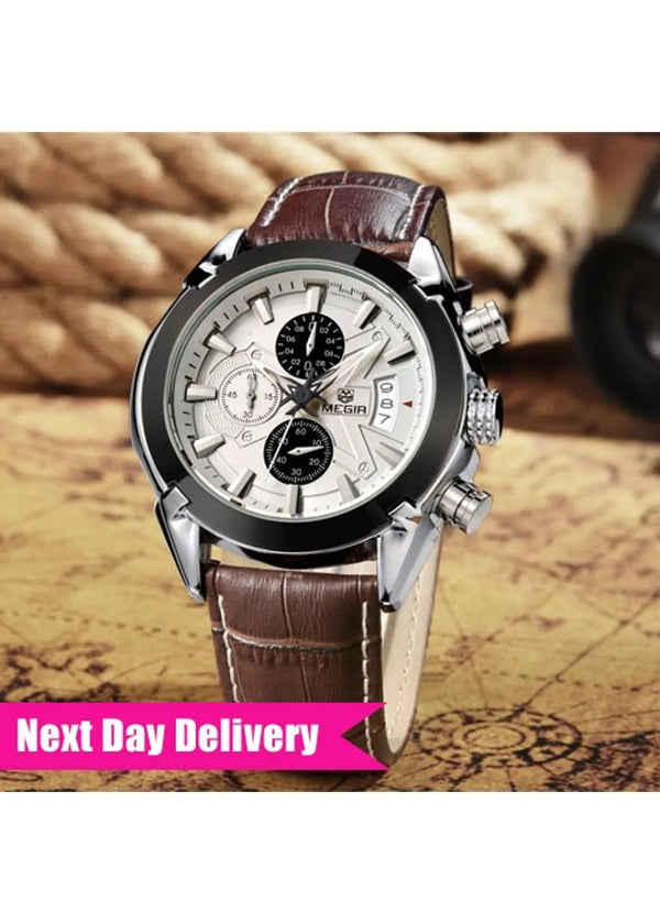 OVERFLY Megir 2020-BRW-CHR Analog Watch - For Men