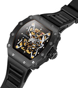 OVERFLY Onola Automatic Mechanical Skeleton Unique Dial Luxury Men's Watch (NOW IN INDIA)3829-Black