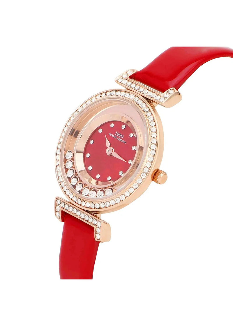 IBSO B2360L Red Studs Dial Watch For-Ladies (NOW IN INDIA)