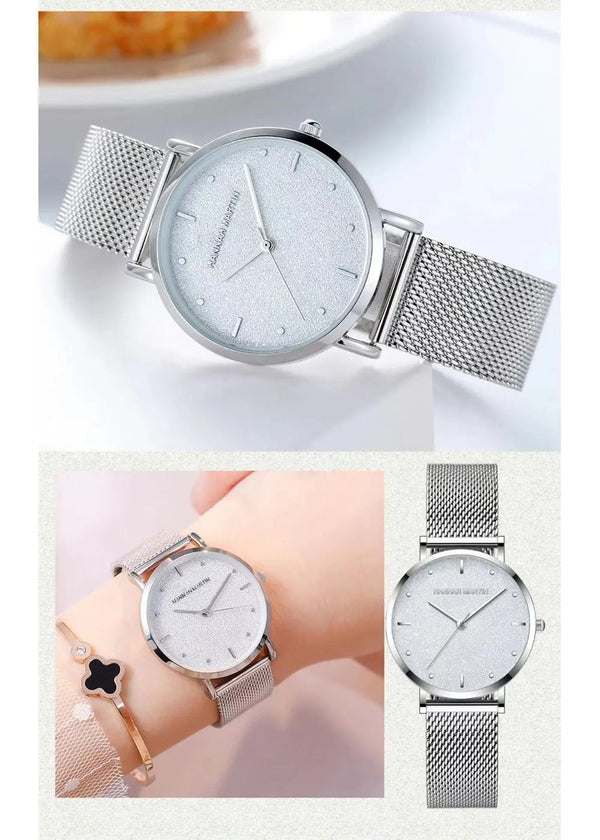 HANNAH MARTIN 536-SILVER Analog Watch For-Ladies