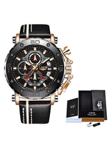 OVERFLY LIGE Analog Chronograph Luxury Watch for Men - Black