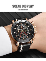 OVERFLY LIGE Analog Chronograph Luxury Watch for Men - Black