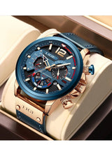 OVERFLY LIGE Analog Chronograph Watch for Men's-(8959-Blue)