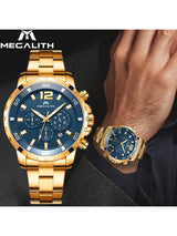 OVERFLY Luxury Chronograph Watch for Men's - MEGALITH NOW IN INDIA (8048-Gold)