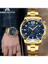 OVERFLY Luxury Chronograph Watch for Men's - MEGALITH NOW IN INDIA (8048-Gold)