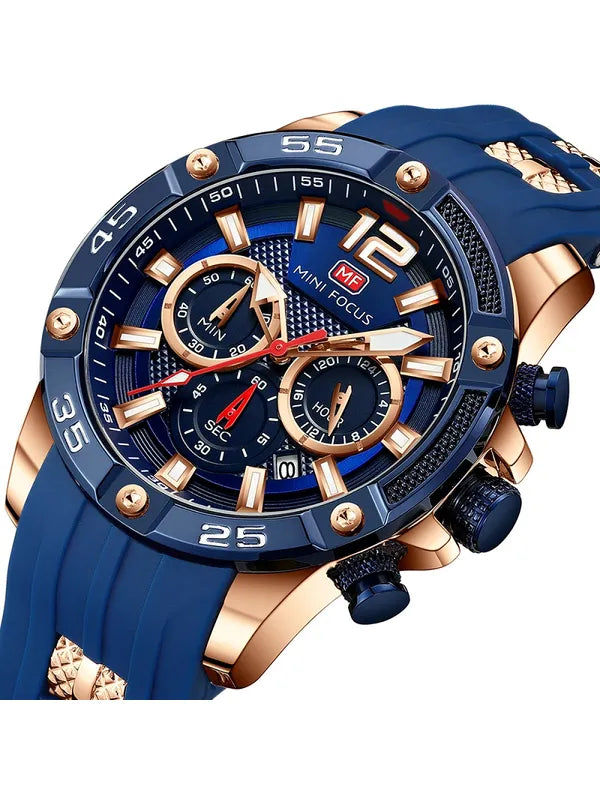 OVERFLY MINI FOCUS Sports Chronograph  Men's Watch(349-Blue)