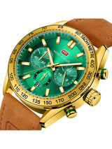 OVERFLY MINI FOCUS Gold-Green Chronograph Luxury Men's Watch (NOW IN INDIA)