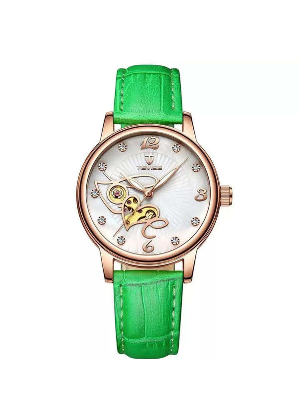 TEVISE Automatic Mechanical Skeleton Luxury Watch For Ladies