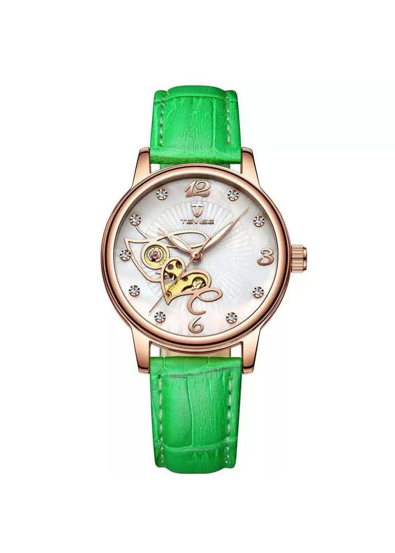 TEVISE Automatic Mechanical Skeleton Luxury Watch For Ladies