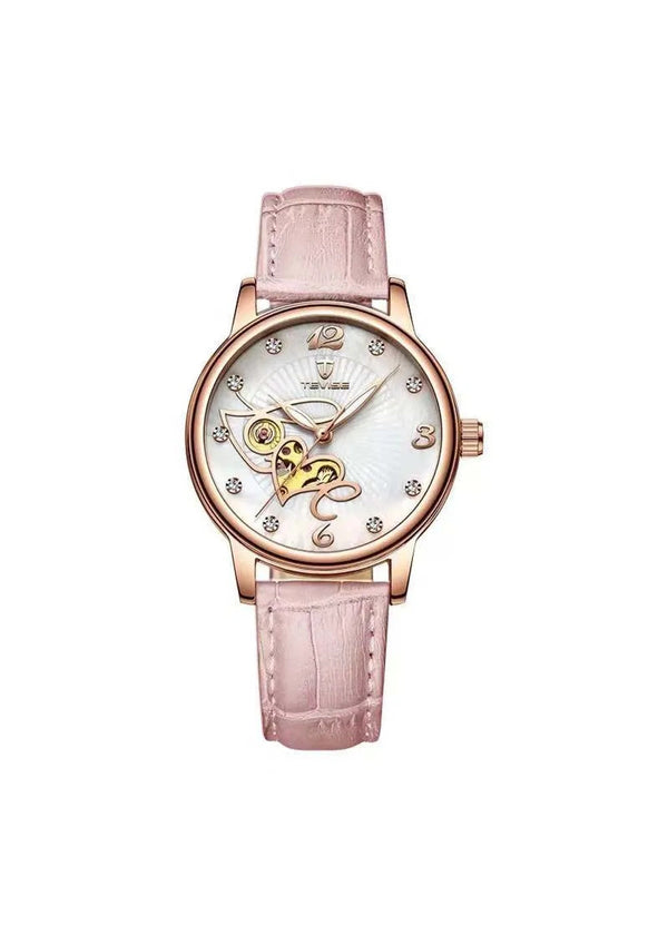 TEVISE Automatic Mechanical Skeleton Luxury Watch For Ladies