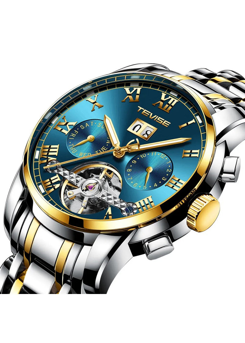 OVERFLY Tevise Automatic Luxury Watch For-Men ( NOW IN INDIA) 9005-Blue