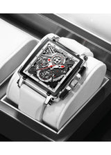 OVERFLY LIGE Mens Watch Analog Chronograph Square Dial wrist Watch for Men