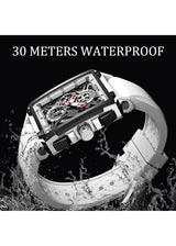 OVERFLY LIGE Mens Watch Analog Chronograph Square Dial wrist Watch for Men